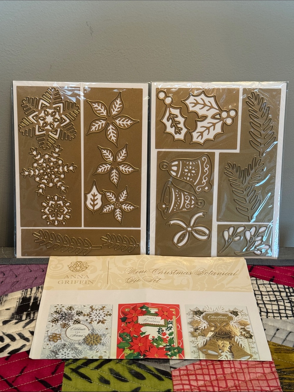 Gold Christmas Botanical Die-Cut Embellishments